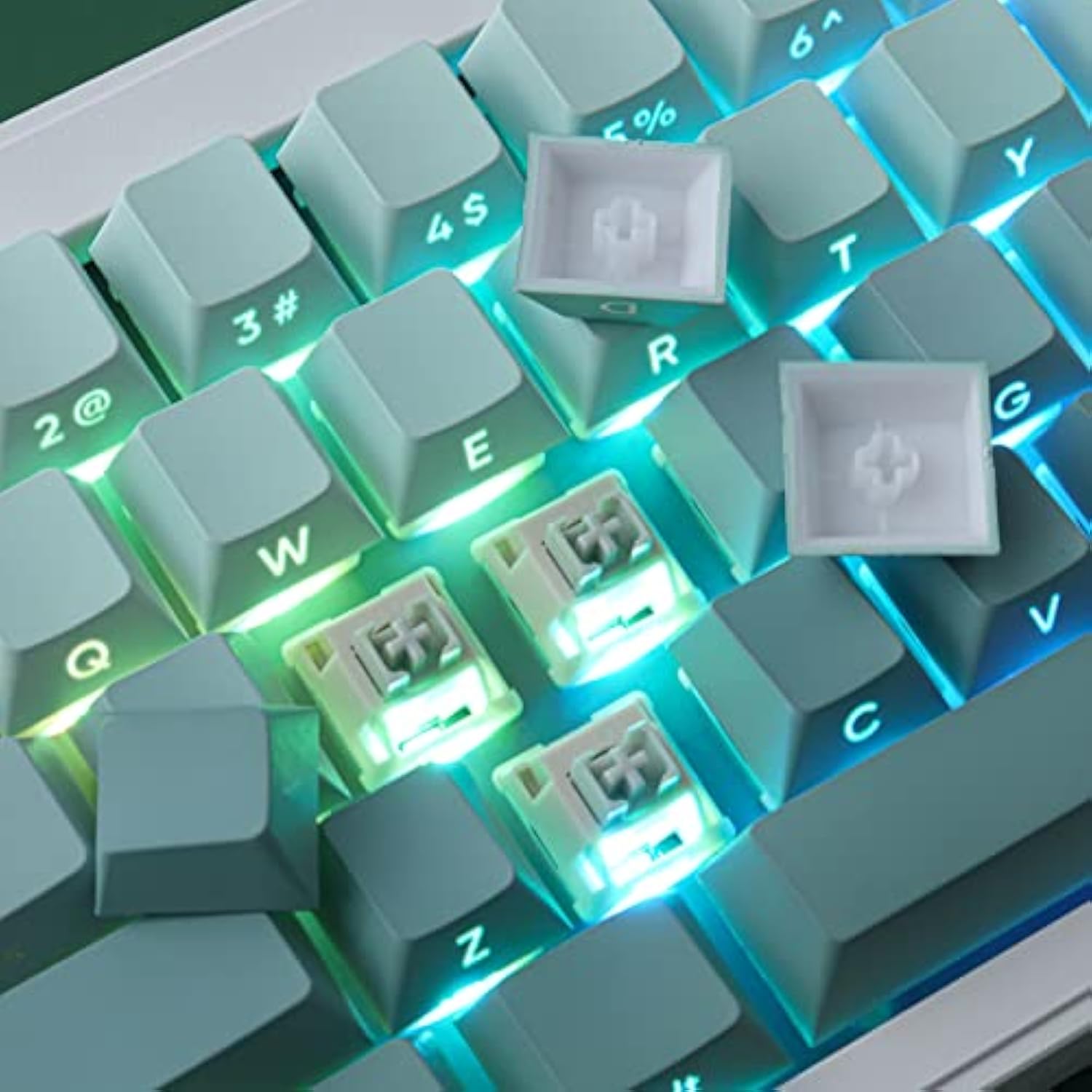 Pbt Keycaps, 135 Keys Double Shot Keycaps Side Engraved Transparent Keycap Set