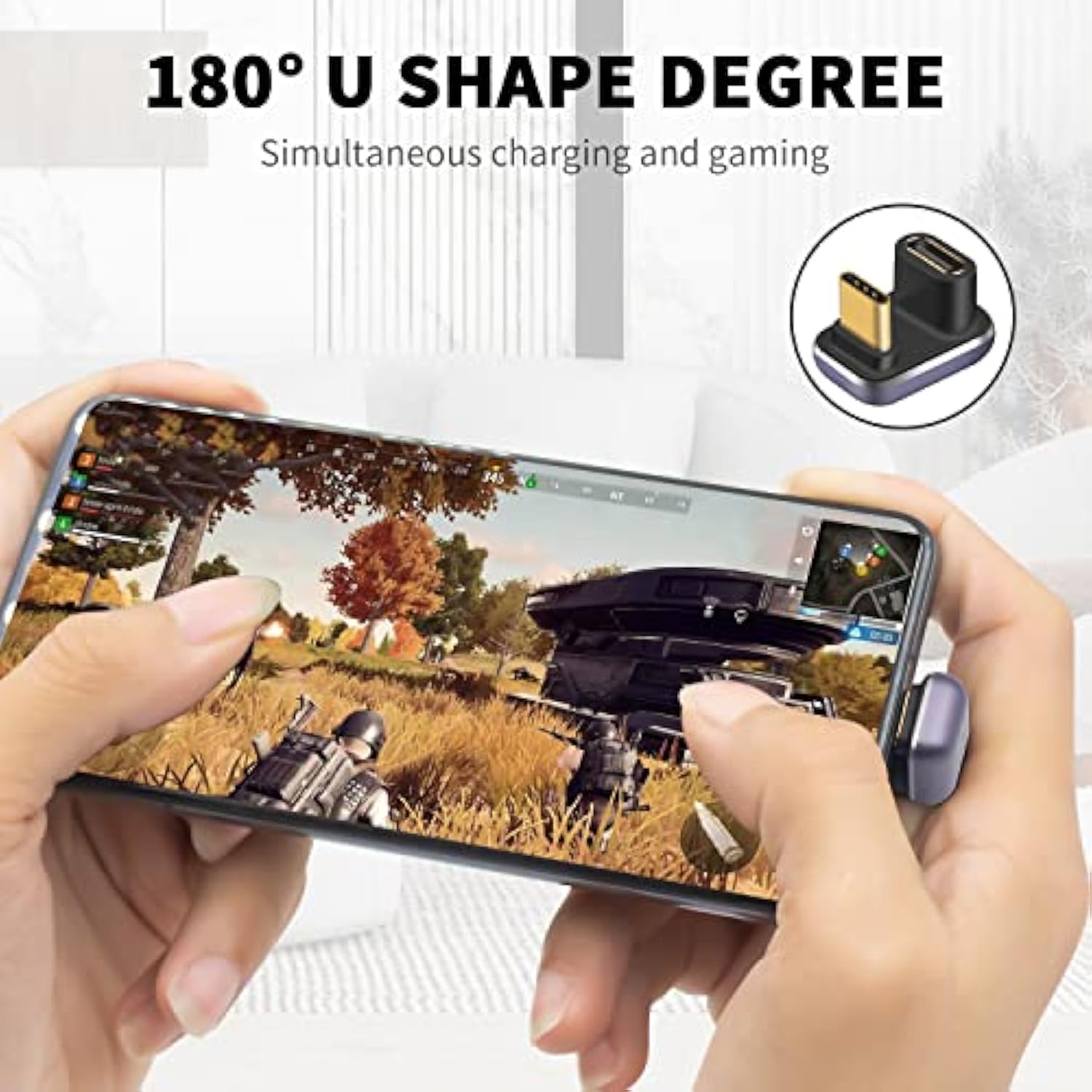Right Angle Usb C Adapter 40Gbps, Usb C Right Angle Adapter Pd 240W Fast Charg