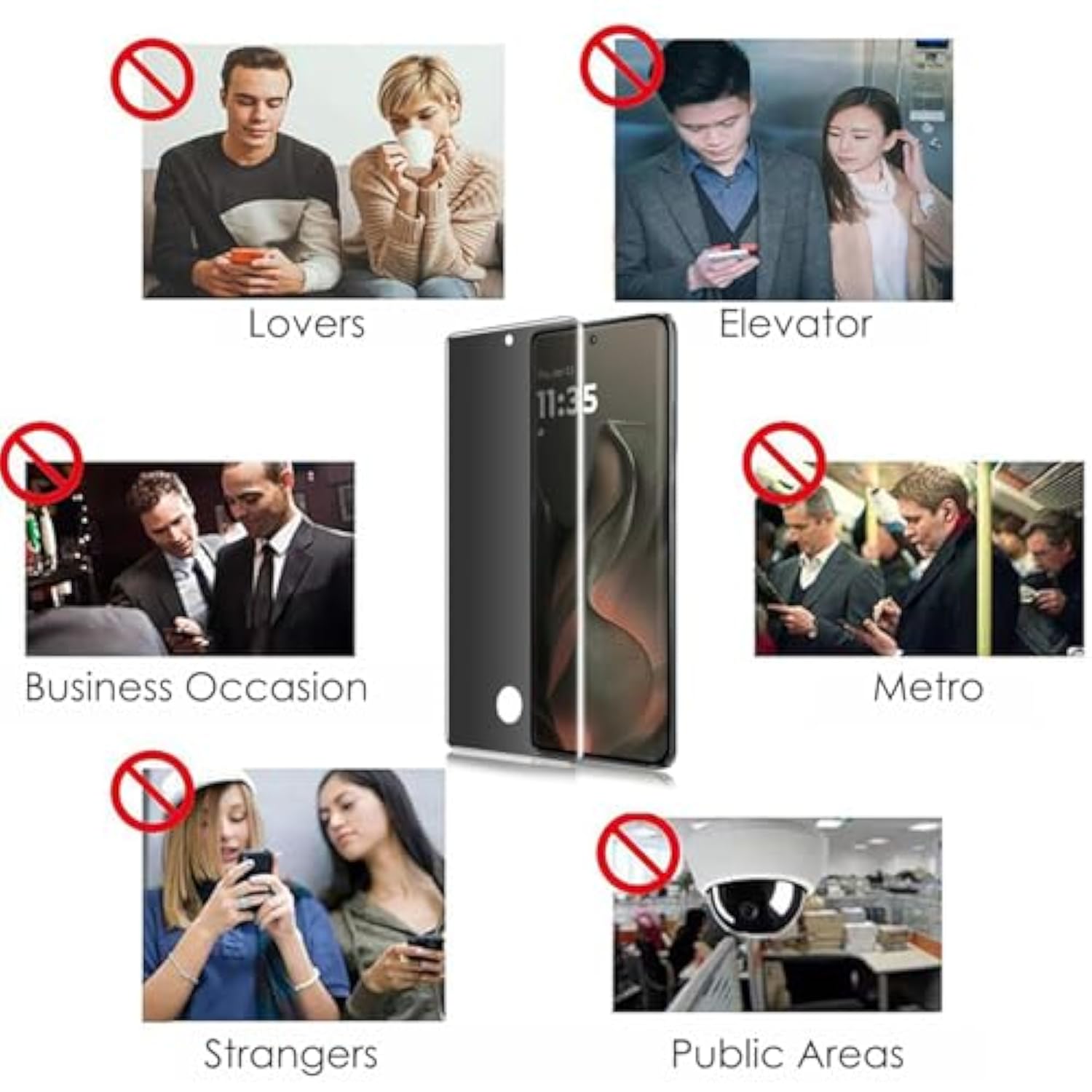 Privacy Screen Protector For Motorola Edge 2025, Tempered Glass Uv Set - 3 Pack, Anti-Spy, Edge To Edge Protection, 9H Hardness,Sensitive Touch,Fingerprint-Id Compatible