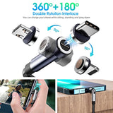 5-In-1 Magnetic Charging Cable, 540° Rotation Magnetic Phone Charger [4-Pack, 3Ft/3Ft/6Ft/10Ft] Usb A/Type C Fast Charging Cable For Iphone/Micro Usb/Usb C Devices
