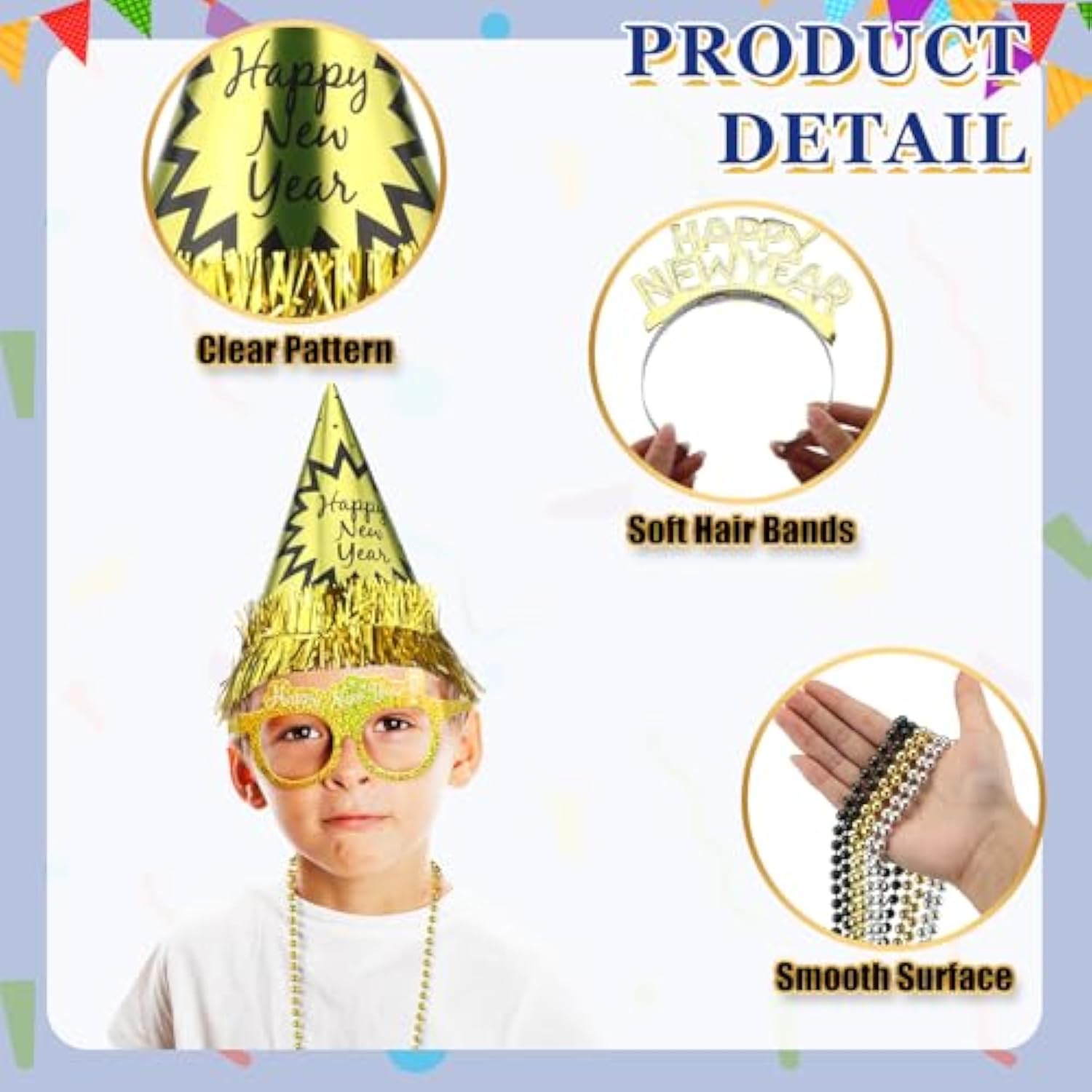 384pc New Year’s Eve 2026 Party Supplies Kit for 96 Guests Hats Glasses Noisemakers