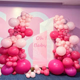 Pink Balloon Garland Arch Kit, 155 Pcs Different Shades Of Pink Balloons For Girls Women Princess Birthday Bridal Baby Shower Wedding Party Decorations