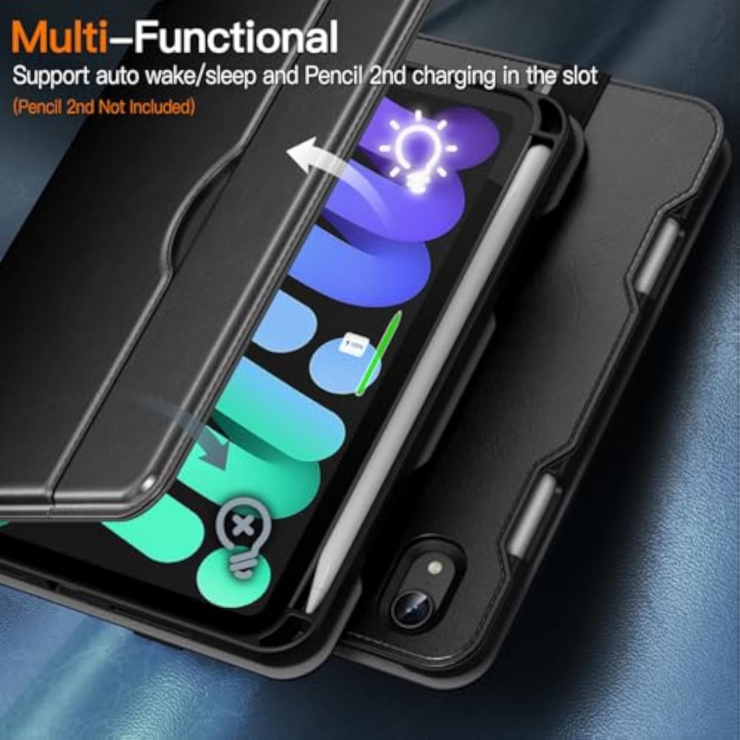 JETech Case for iPad Mini 6 (8.3-Inch, 2021 Model, 6th Generation), PU Leather