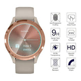 (3 Pack) Smartwatch Screen Protector Compatible For Garmin Vivomove 3S (Not For Garmin Venue 3S) Tempered Glass 2.5D Arc Edges 9 Hardness Hd Anti-Scratch Bubble-Free