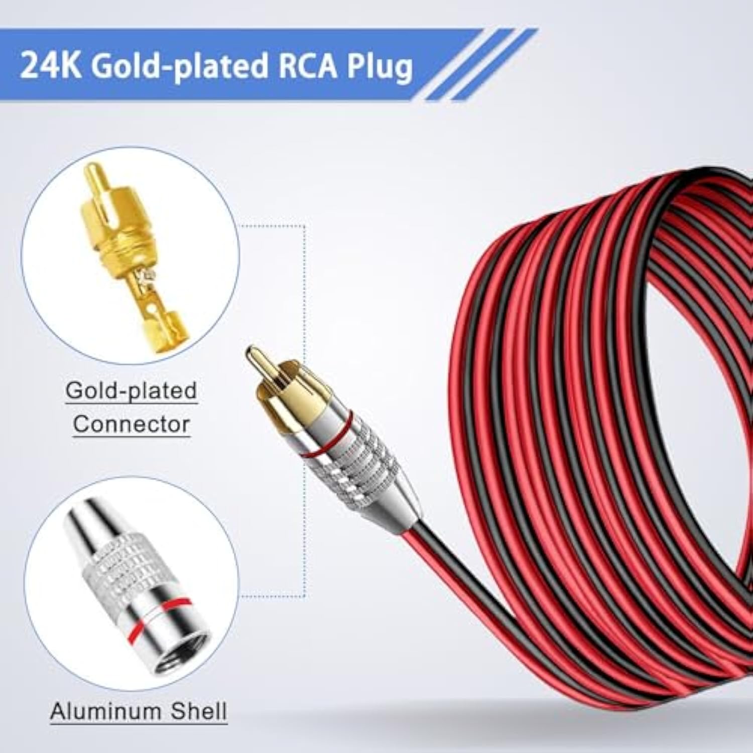 9.9Ft Rca To Speaker Bare Wire Cable, Heavy 14 Gauge Speaker Bare Wire Cables To Rca Plug Adapter Repair Speaker Cord For Speakers Amplifier Tv Subwoofer-14Awg