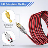 9.9Ft Rca To Speaker Bare Wire Cable, Heavy 14 Gauge Speaker Bare Wire Cables To Rca Plug Adapter Repair Speaker Cord For Speakers Amplifier Tv Subwoofer-14Awg