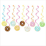 30pcs Donut Hanging Swirl Decorations for Kids Birthday, Baby Shower, Classroom
