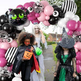 Halloween Balloon Garland Kit: Black, Pink, Bat & Spider Decor