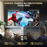 [ Ai Auto Focus] Portable Projector Native1080P Support 4K Parse Wifi6 5G Wireless 5.0 Bluetooth Android 13,300Ansi,360° Rotatable, Auto Keystone Correction Video Projecto