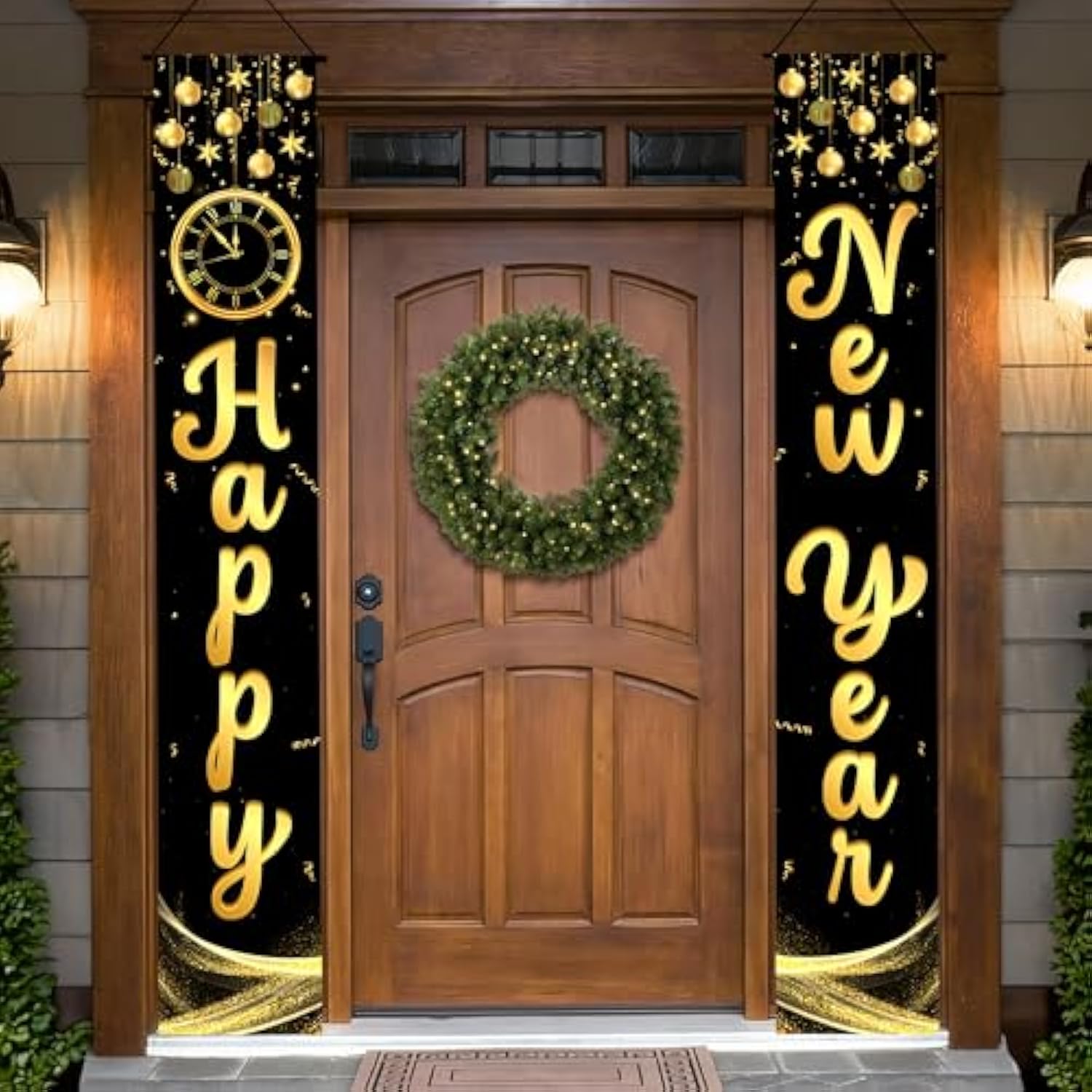 XL Happy New Year Door Banner 72x12 Inch 2026 Party Decor