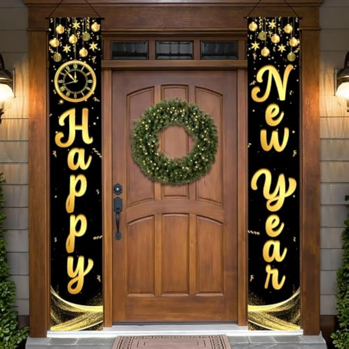 XL Happy New Year Door Banner 72x12 Inch 2026 Party Decor