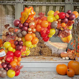 Fall Balloon Arch Kit: Thanksgiving Pumpkin & Leaf Garland