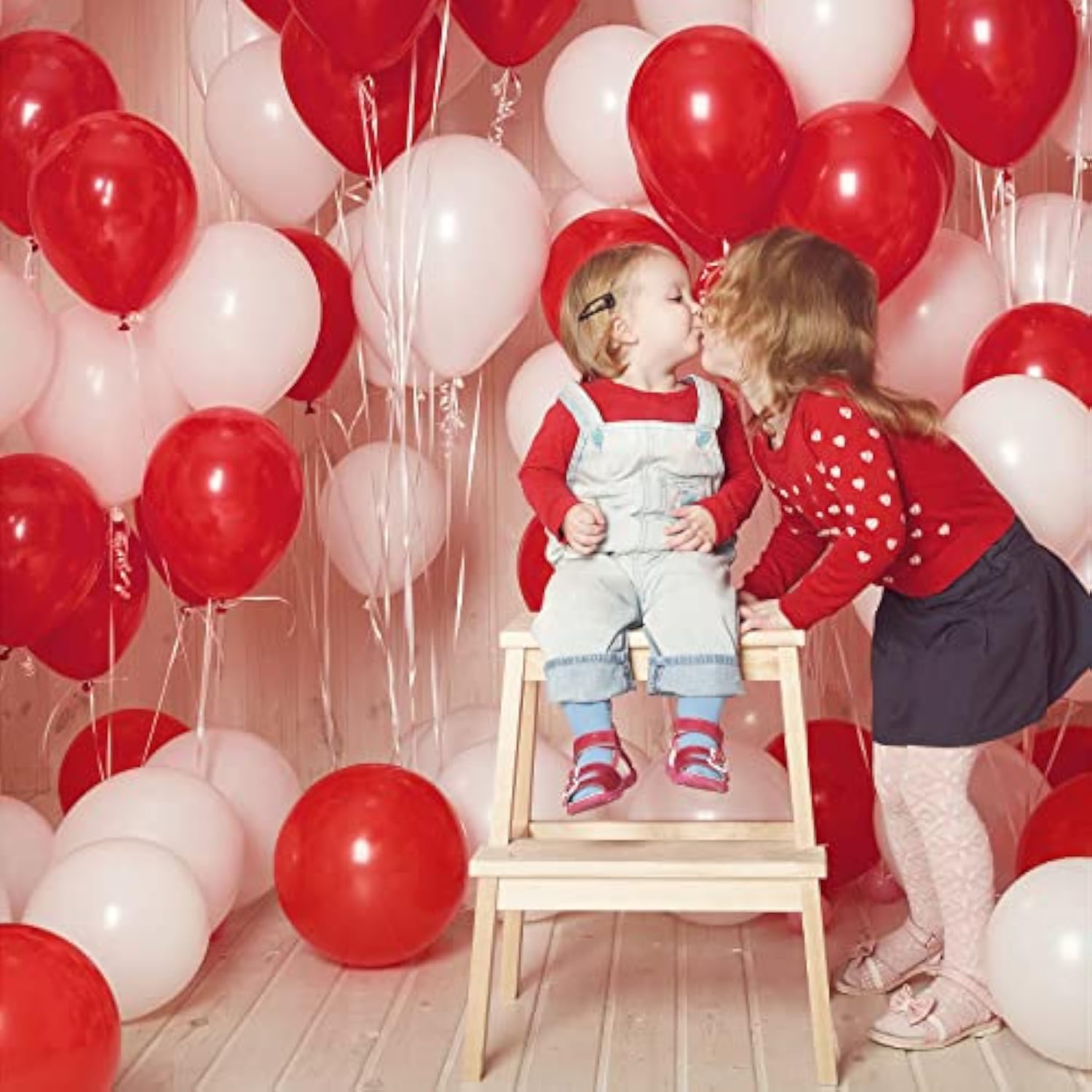 Red Balloons 12 Inch, 50 Pack Red Latex Party Balloons Helium Quality