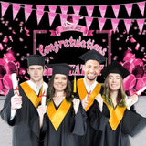 130Ft Pink Glitter Triangle Pennant Banner Flag Metallic Bunting Fabric Garland For Christmas Graduation Wedding Engagement Anniversary Bachelorette Birthday Bridal Shower Valentine'S Party Decor