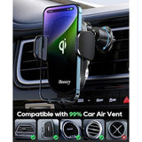 15W Mobile Phone Holder Car With Charging Function-Wireless Charger Car Automatic Qi Inductive Charging Station Car-Mobile Phone Holder Car Charger Ventilation For Iphone Samsung Huawei Lg Etc