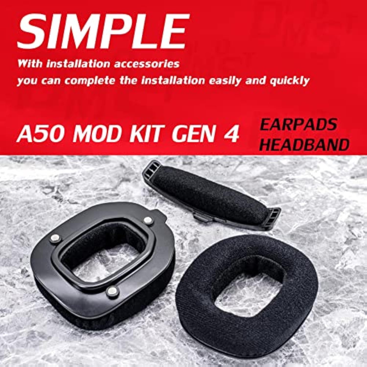 Ear Pads Headband Compatible With Astro A50 Gen 4 Headset (Velvet)