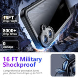 Waterproof iPhone 16 Case, Built-in Screen & Camera Protector, Shockproof, 6.1"
