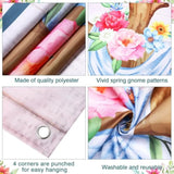 Spring Backdrop Christian Cross Banner With God All Things Are Possible Spring Easter Butterfly Flowers Wall Backdrops For Home Office Background Holiday Photo Prop, 43.3'' X 72.8''