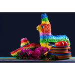 16" Rainbow Donkey Pinata - Mexican Theme Party Decoration For Birthdays, Fiestas & Cinco De Mayo - 16 X 13 X 4.5 Inch Kids Party Favors