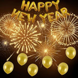 16 Inch Happy New Year Gold Foil Balloon Banner Party Decoration