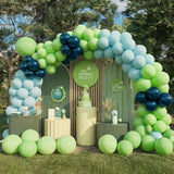 Blue & Green Balloon Garland Kit: 48-Piece Party Decor