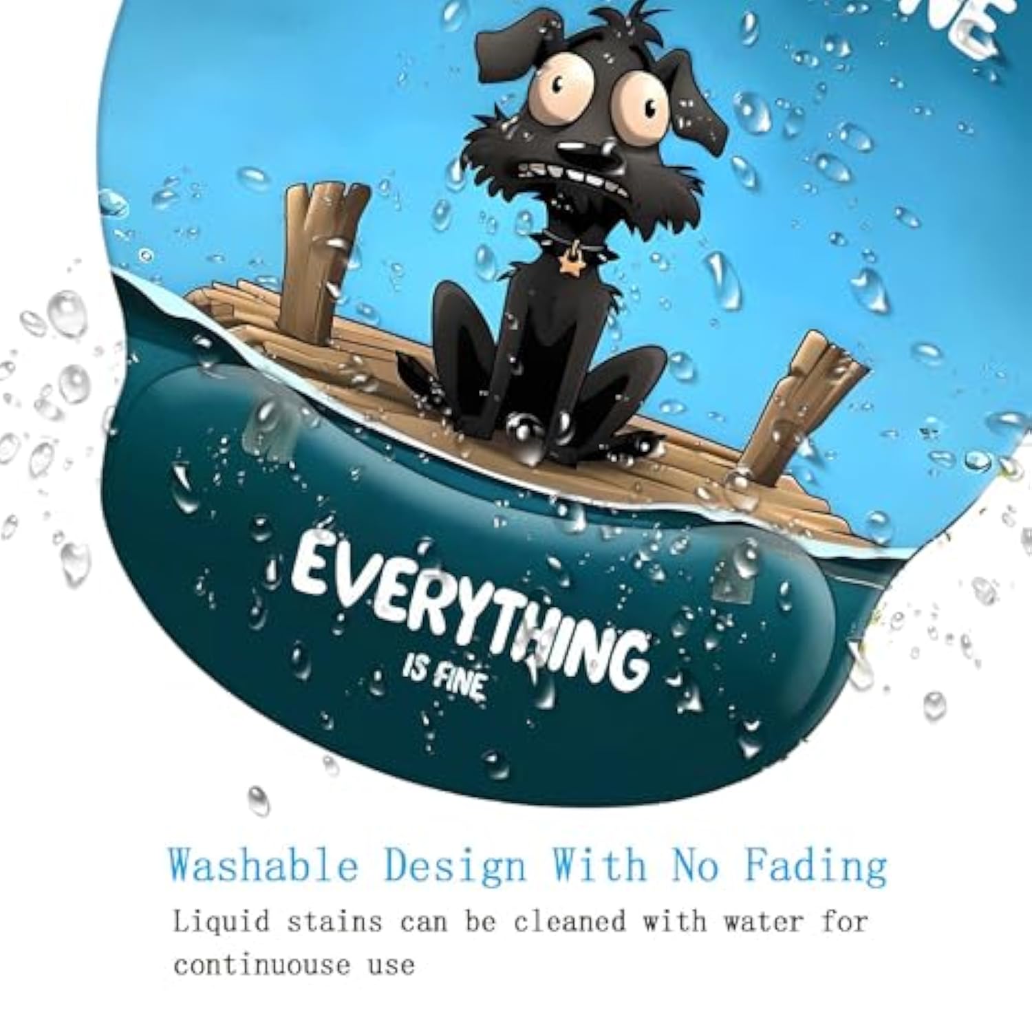 Funny Dog Ergonomic Comfortable Mousepad With Wrist Support,Pain Relief Mouse Pads For Non-Slip Base,Funny Dog Gaming Mouse Pad With Memory Foam Wrist Support,Cute Office Desk Accessories