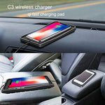 Wireless Charger Car Charging Pad 15W Fast Wireless Phone Charger Cell Phone Flat Charging Mat Compatible With Iphone 11/12/12/14/15 Galaxy S21/S22/S23/24 Note10(C3Y)