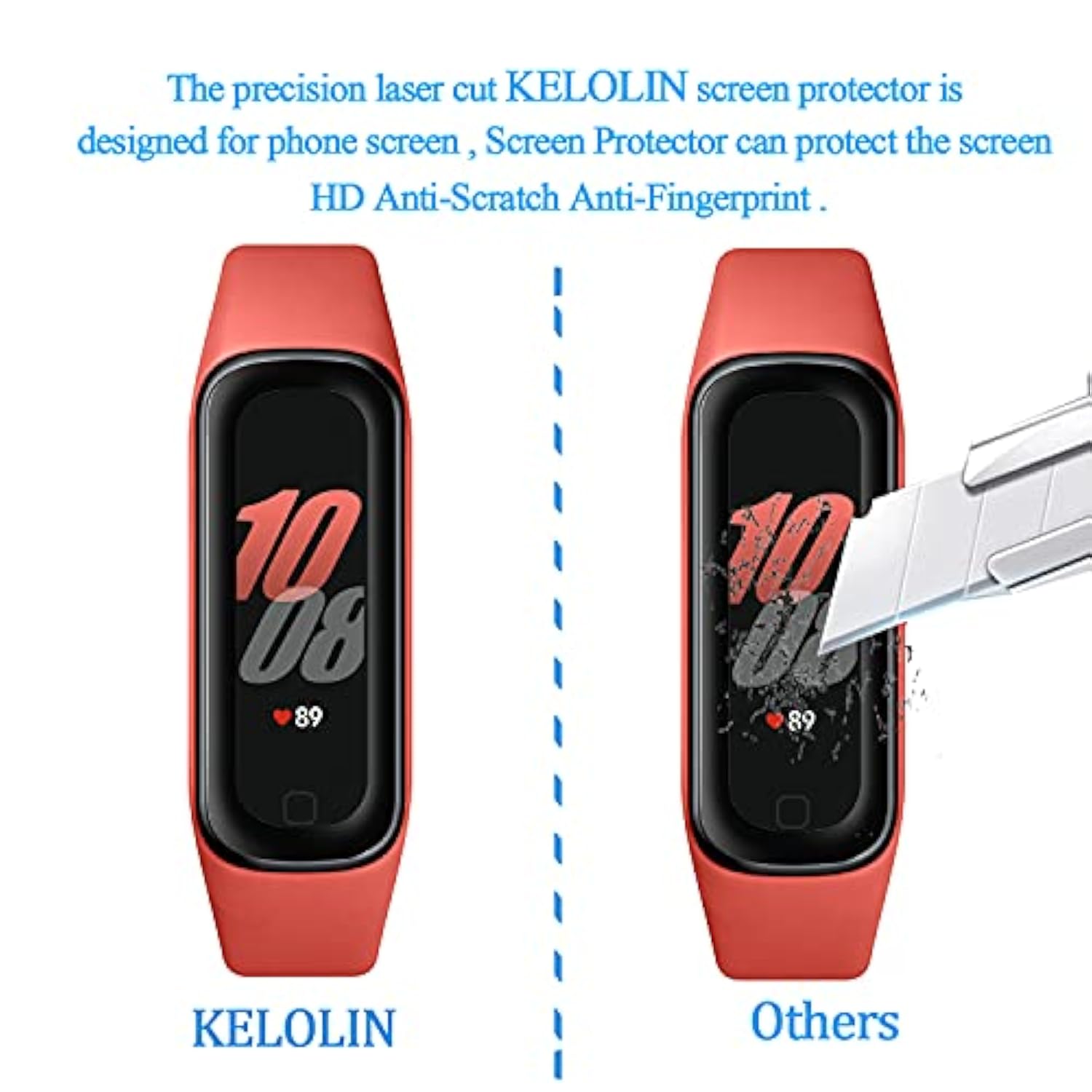 Screen Protector For Samsung Galaxy Fit 2, Easy To Install [3 Pack] 3D Curved Edge Anti-Scratch Hd Ultra Shatterproof Flexible Protector Compatible With Samsung Galaxy Fit 2