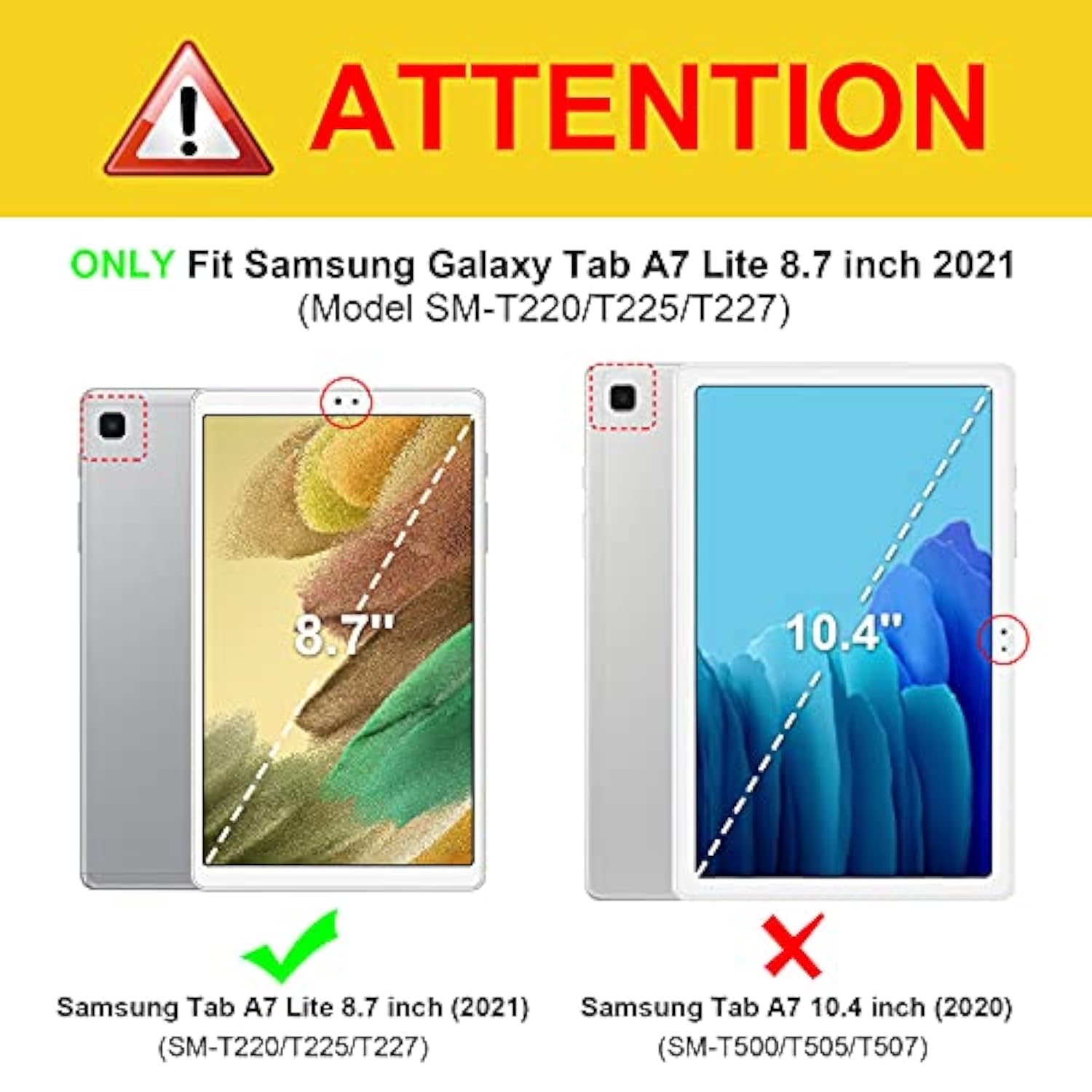 Fintie Shockproof Case for Samsung Galaxy Tab A7 Lite 8.7 Inch 2021 Model (SM-