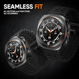 Metal Case For Samsung Galaxy Watch Ultra 47Mm Case, Stainless Steel Protective Rugged Bumper Thin Frame With Ceramic-Like Back Cover For Galaxy Watch Ultra 47Mm For Men Women