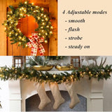 3 Pack Rechargeable String Fairy Lights 10Ft 30 Led, 4 Modes Copper Wire Christmas Starry Lighting, Waterproof Micro Fir