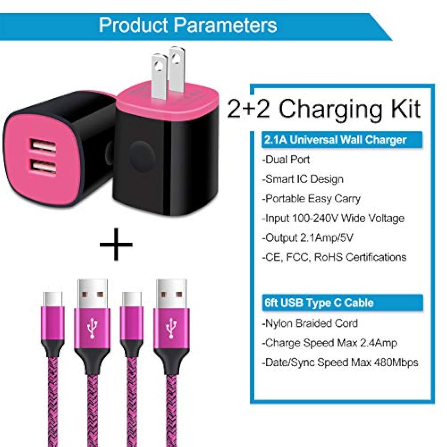 Type C Charger Fast Charging Cable For Samsung Galaxy S25 S24 S23 S22 S21 Ultra S20 Fe S10 Lite Note 20 A16 A15 5G A54 A14 A13 A10E A11 A21 A20 A51, Pixel 9 8 Pro 7A 6 Pro, Charging Block, Usb C Cable