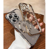 Magnetic Case For Iphone 16 Pro Max 6.9" Compatible With Magsafe, Military-Grade Protection, With Camera Protector, Clear Scratch-Resistant Back Cover For Iphone 16 Pro Max - Gold