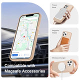 For Iphone 13 Pro Max Case, Matte Magnetic Phone Cover [With 1 Screen Protector] [Support For Magsafe] [Shockproof Military Grade Protection] Translucent Frosted Back, Coral Pink