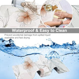 Desk Mat, Abstract Boho Flowers Extended Large Gaming Mouse Pad For Desk Xxl, Non-Slip Rubber Base Stitched Edges Long Computer Keyboard Desk Pad Mouse Mat For Home Office Gaming 35.4"X15.7"