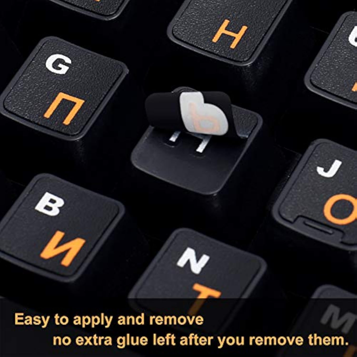 MOSISO 2 Packs Universal Russian Keyboard Stickers, Full Set of Computer Indiv