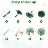 16 Pcs Jungle Safari Party Decorations Safari Theme Hanging Paper Fans Birthday Decor Tropical Palm Leaves Dots Banner Jungle Wild Animal Leopard Print Pompoms Baby Shower Party Supplies