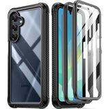 Guardian Case For Samsung Galaxy A16 4G/5G, [2 Front Frame] [20 Ft Mil-Grade Drop Tested] Full-Body Hybrid Shockproof Cover With Built-In Screen Protector, Black/Clear