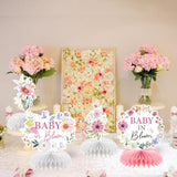 12PCS Baby in Bloom Wildflower Honeycomb Centerpieces – Floral Baby Shower Decor