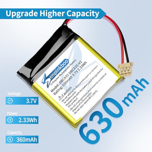 For Adt Dbc835 Dbc835-V2 Battery Upgraded [630Mah] For Adt Dbc835 Dbc835-V2 Hd Doorbell Camera Replacement Battery 3.7V
