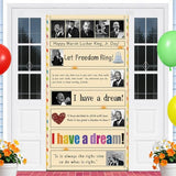 Martin Luther King Door Cover 71×35 Inch African American MLK Party Decor