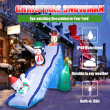 10 Ft Christmas Inflatables Outdoor Decorations, Funny Christmas Inflatables Slide With Penguin, Polar Bear, Reindeer Bl