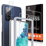 [4 Pack] 2 Pack Tempered Glass Screen Protector + 2 Pack Camera Lens Protector For Samsung Galaxy S20 Fe 5G / Galaxy S20 Fan Edition (6.5-Inch), 9H Hardness Scratch-Resistant
