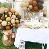 50pcs Brown Sand White Balloons 12 Inch Retro Apricot Gold Confetti Party Decorations
