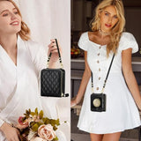 Case For Samsung Galaxy Z Flip 5 With Card Holder, Crossbody 8-Card Slots Wallet Case With Adjustable Strap Soft Pu Leather Protective Zipper For Women Girls, Black