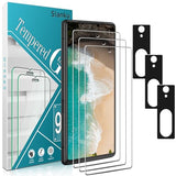 [3+3 Pack Screen Protector for Google Pixel 7 Tempered Glass with Camera Lens Protector, Support Fingerprint Reader, No-Bubbles, Anti Scratches