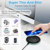 Google Pixel 10 Wireless Charging Pad 15W Wireless Phone Charger Fast Charging Station For Pixel 10 Pro Xl 9A 8 7,Samsung Galaxy S25 Ultra Edge/S24 Fe/S23/S22/Z Fold7,Iphone 16E 16 Plus 15 Pro Max 14