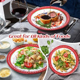 65 Pcs Christmas Paper Plates Disposable Party Plates For Dessert Dinner Appetizer Salad Cake Cookies Merry Christmas Holiday Dinnerware Party Decoration Supplies