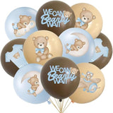 24Pcs Bear Balloons For We Can Beary Wait Baby Shower Decorations 12Inch Balloons For Bear Baby Shower Birthday Party Decorations