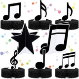 8-Pack Music Note Honeycomb Centerpieces for Musical Party & Birthday Decor